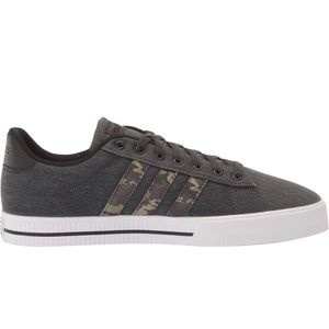 adidas Men's Daily Skate Shoe Camouflage army stripe Carbon grey sneaker runner